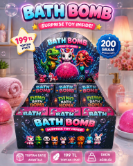 Sürpriz Oyuncaklı Banyo Topu 200g – Bath Bomb