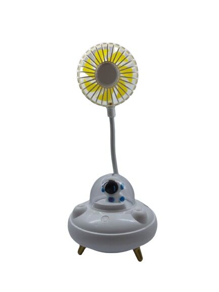 Ufo Tasarımlı Işıklı Çift Kademeli Masa Üstü Fan Vantilatör