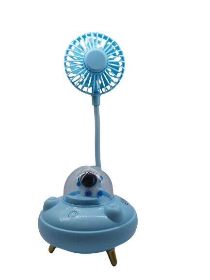 Ufo Tasarımlı Işıklı Çift Kademeli Masa Üstü Fan Vantilatör