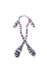 Beyaz Zebra Işıklı Hareketli Kulakları Kalkan Şapka