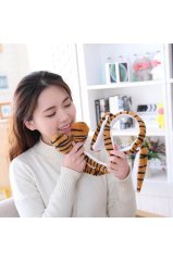 Kahve Zebra Işıklı Hareketli Kulakları Kalkan Şapka