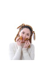 Kahve Zebra Işıklı Hareketli Kulakları Kalkan Şapka