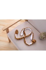 Kahve Zebra Işıklı Hareketli Kulakları Kalkan Şapka