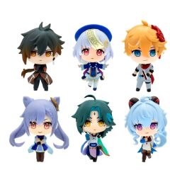 Anime Genshin Impact Darbe 6 Adet Figür Set Klee Ganyu Barli Barbatos Paimon Lisa Figürleri