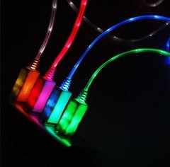 Led Işıklı Şarj Kablosu Micro
