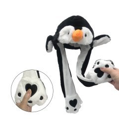 Penguen Işıklı Kulakları Kalkan Hareketli Kawaii Şapka