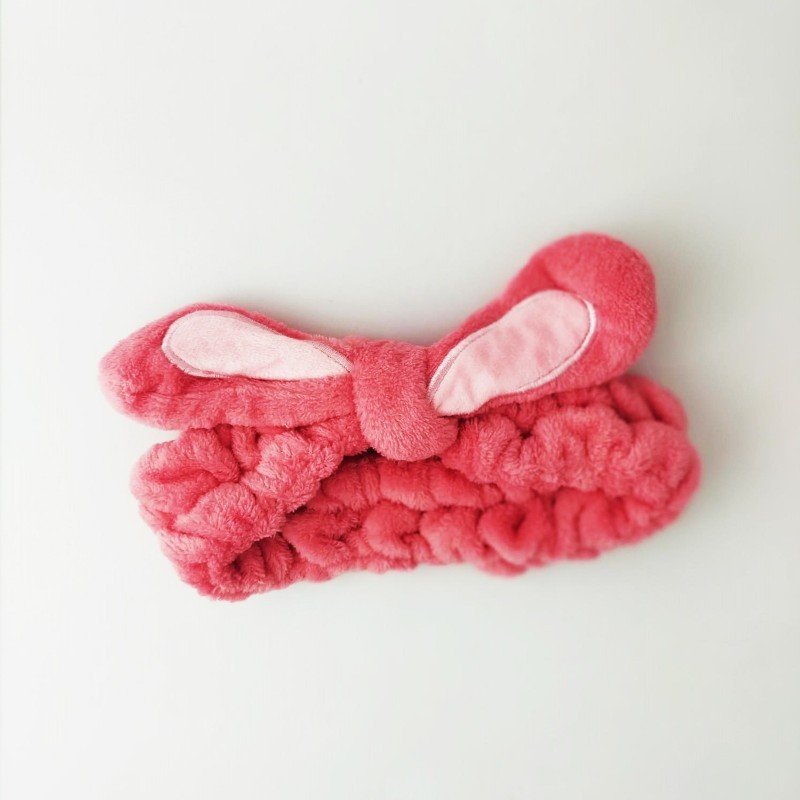 Tavşan Kulaklı Koyu Pembe Saç Bandı