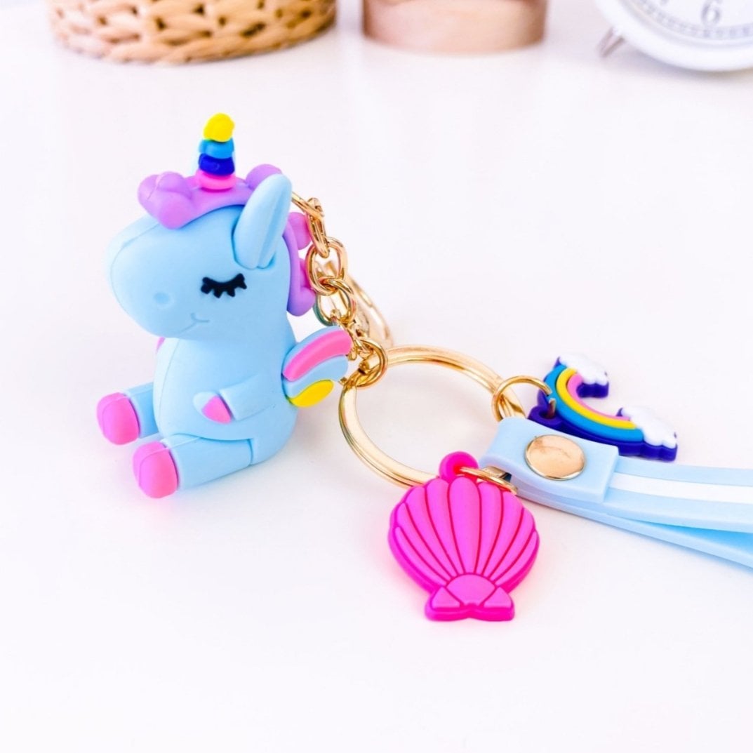 Unicorn Mavi Anahtarlık