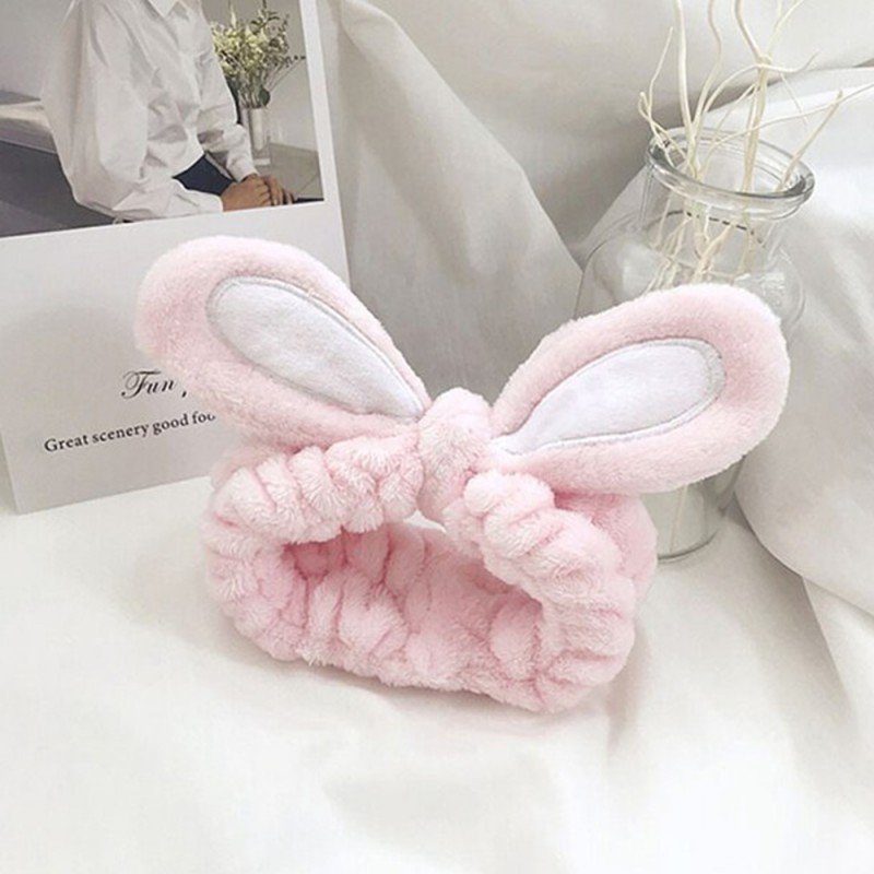 Tavşan Kulaklı Açık Pembe Saç Bandı