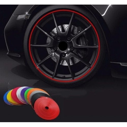 Araba Jant ve Trim Dekorasyon Bandı Kırmızı
