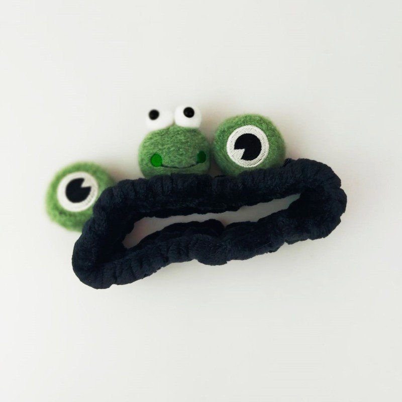 Siyah Kurbağa Saç Bandı