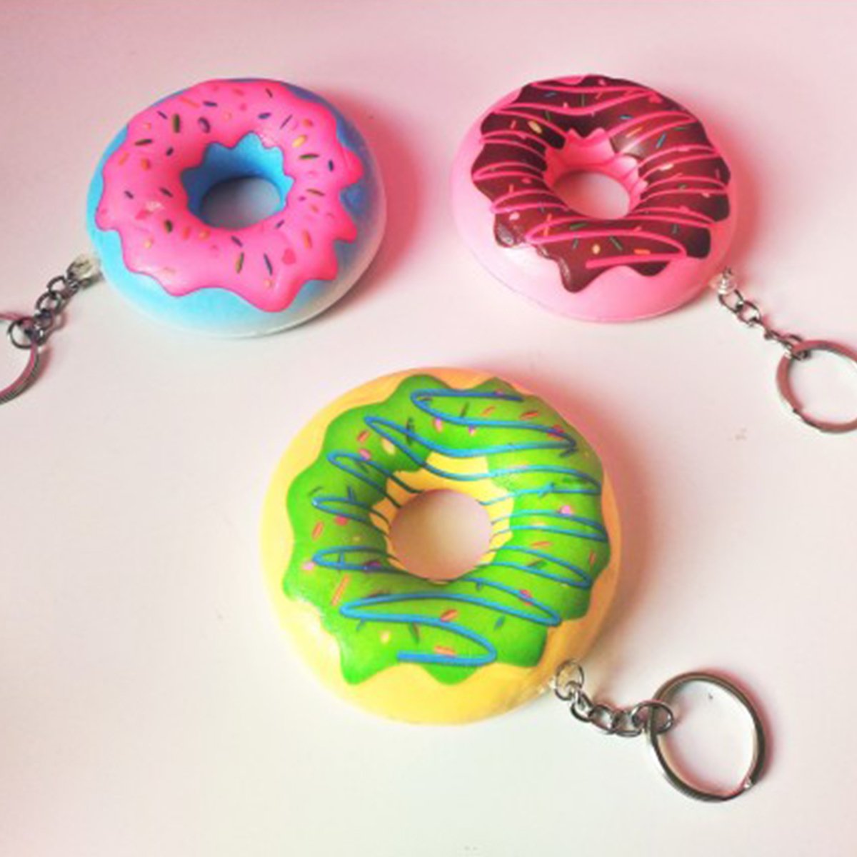 Squishy Küçük Donut Renkli Sukuşi Anahtarlık