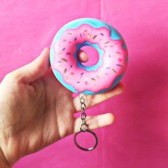 Squishy Küçük Donut Renkli Sukuşi Anahtarlık