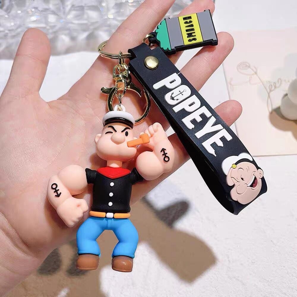 Temel Reis Popeye Karakter Lüx Anahtarlık Çanta Aksesuarı Süsü 1 Adet