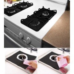 Ocak Koruyucu Folyo Yanmaz Yapışmaz 4'lü Siyah Set