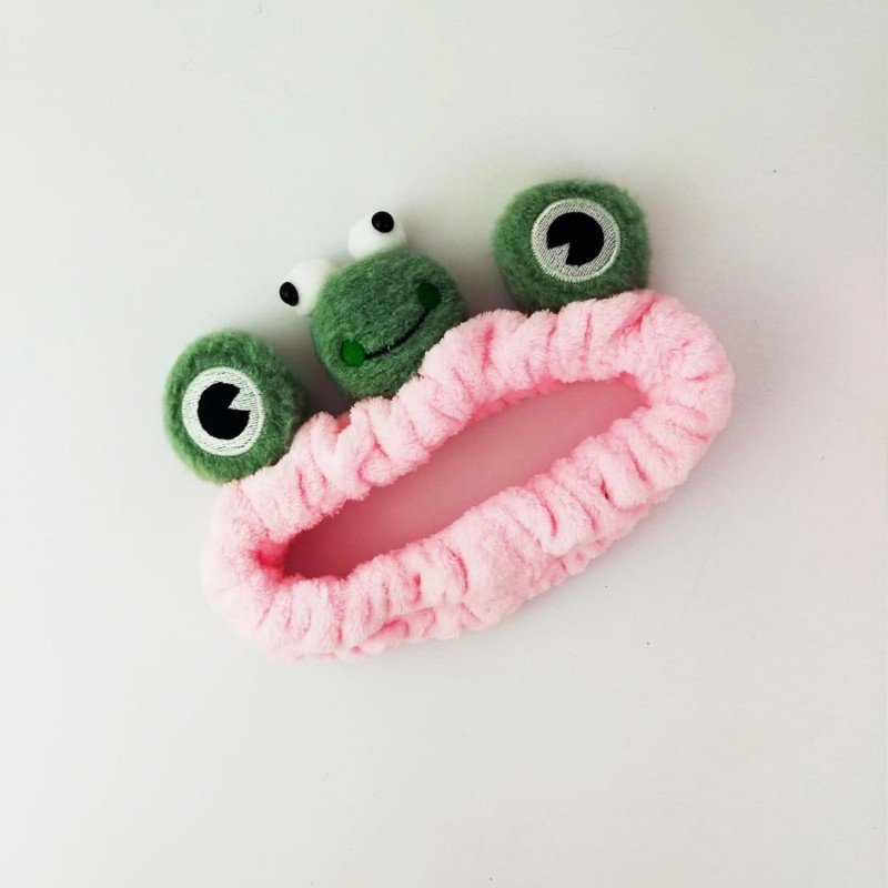 Pembe Kurbağa Saç Bandı