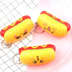 Squishy Küçük Hot Dog Renkli Sandwich Sukuşi Anahtarlık