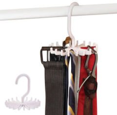 Kemer ve Kravat Askısı 20 Kancalı 2 Adet Döner Mekanizmalı