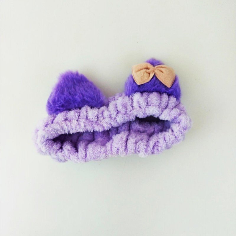 Kedi Kulaklı Mor Saç Bandı