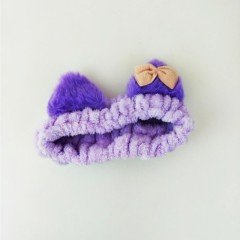 Kedi Kulaklı Mor Saç Bandı