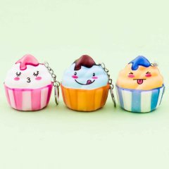 Squishy Küçük Cupcake  Renkli Sukuşi Anahtarlık