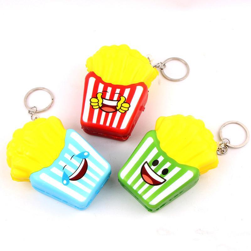 Squishy Küçük Patates Kızartması Renkli Sukuşi Anahtarlık