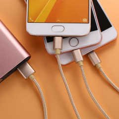 Xipin LX09 3 in 1 Usb Kablo 2.4A Hızlı Şarj Micro+Lightning+Type-C