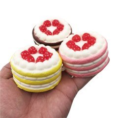 Squishy Küçük Pasta Anahtarlık Renkli Sukuşi