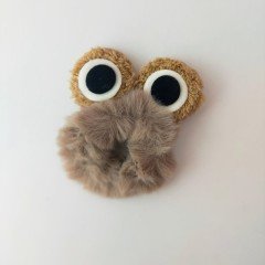 Kahverengi Peluş Kurbağa Lastik Toka