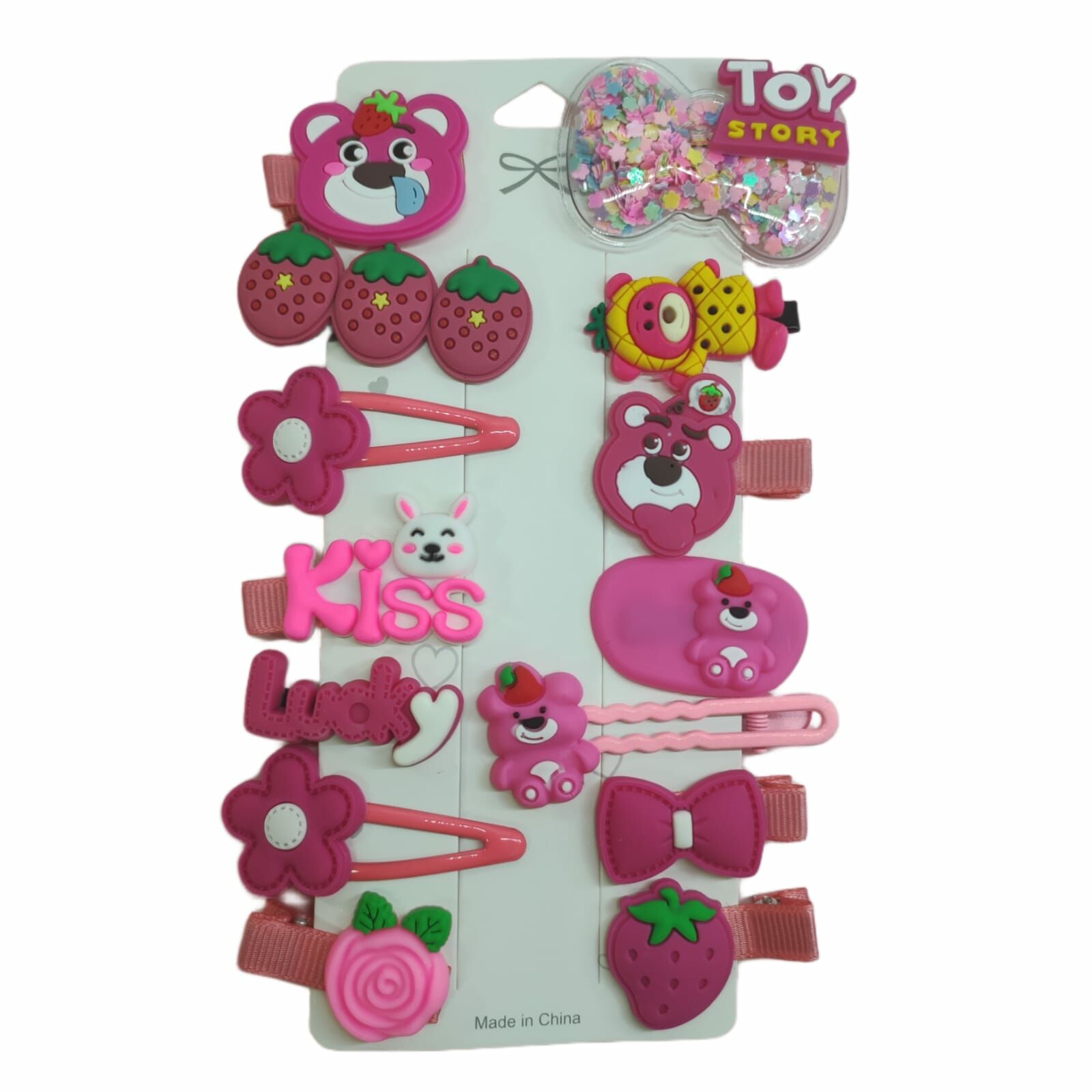 14'lü Pens Klipsli Çıtçıt Toka Seti Çocuk Sevimli 14 Adet Toka Seti