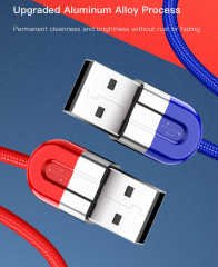 Baseus Couple Manyetik Kablo For İphone 2 Kablo Mavi+Kırmızı 1M 2A