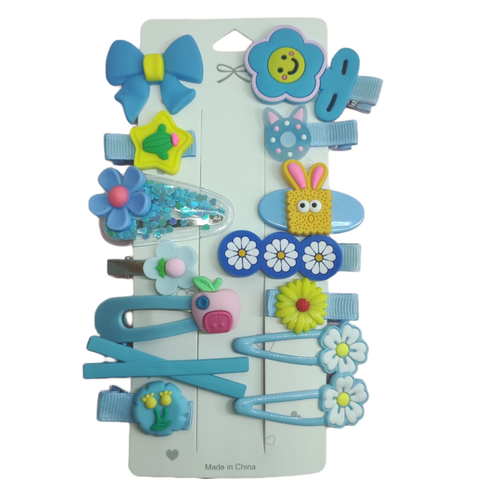 14'lü Pens Klipsli Çıtçıt Toka Seti Çocuk Sevimli 14 Adet Toka Seti