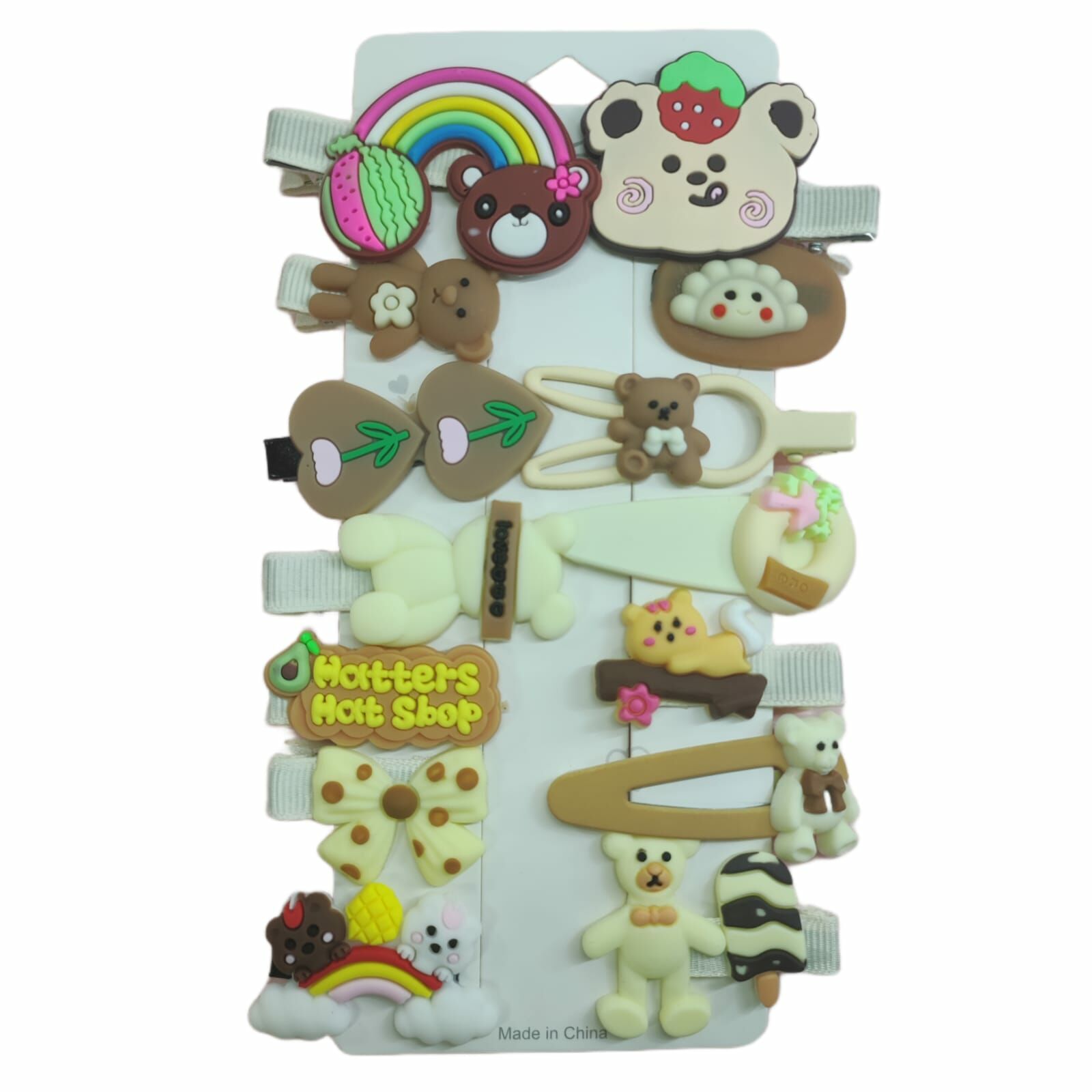 14'lü Pens Klipsli Çıtçıt Toka Seti Çocuk Sevimli 14 Adet Toka Seti