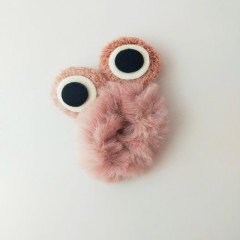 Açık Pembe Peluş Kurbağa Lastik Toka