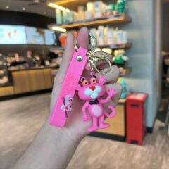 Pembe Panter Karakter Lüx Anahtarlık Çanta Aksesuarı Süsü 1 Adet