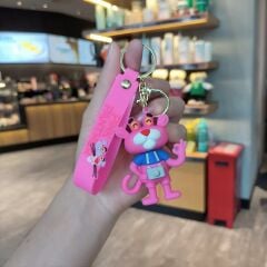 Pembe Panter Karakter Lüx Anahtarlık Çanta Aksesuarı Süsü 1 Adet