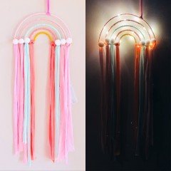 Gökkuşağı Işıklı Düş Kapanı Dream Catcher