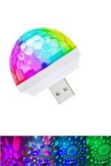 Müziğe ve Sese Duyarlı Usb Girişli Araç İçi Mini Disko Topu Ev Parti Topu
