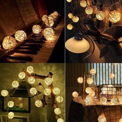 Dekoratif Görünümlü Rattan Model Süs Led Şerit Aydınlatma (10'lu)