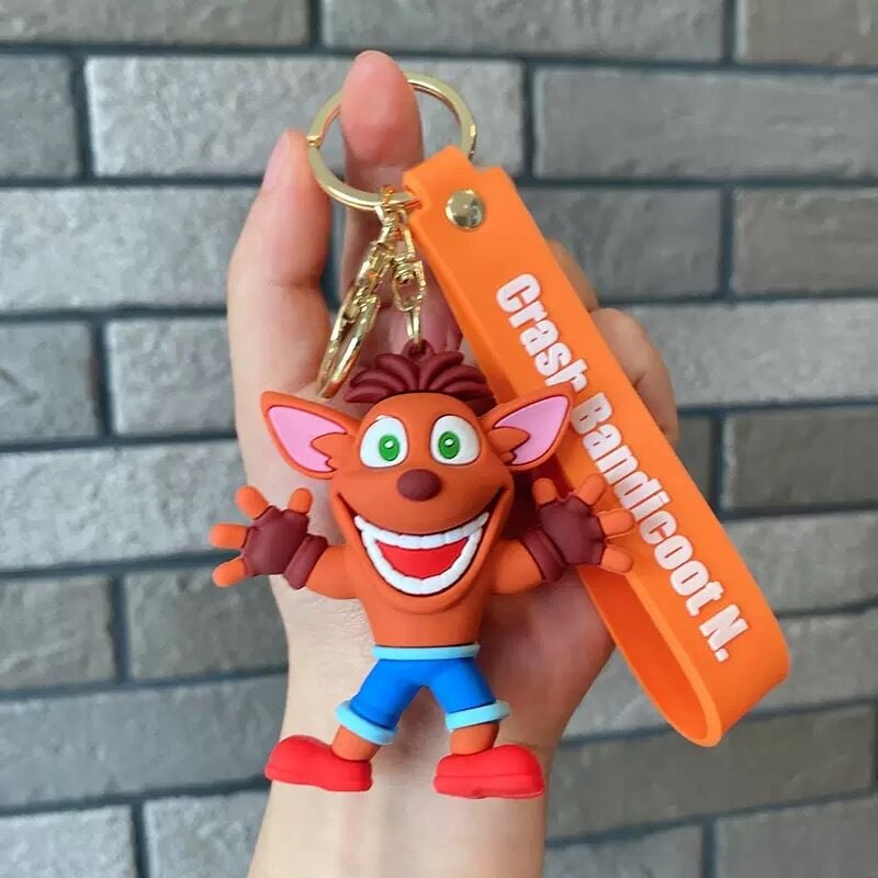 Crash Bandicoot N. Karakter Lüx Anahtarlık Çanta Aksesuarı Süsü 1 Adet