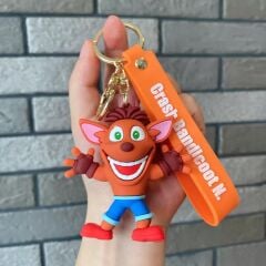 Crash Bandicoot N. Karakter Lüx Anahtarlık Çanta Aksesuarı Süsü 1 Adet