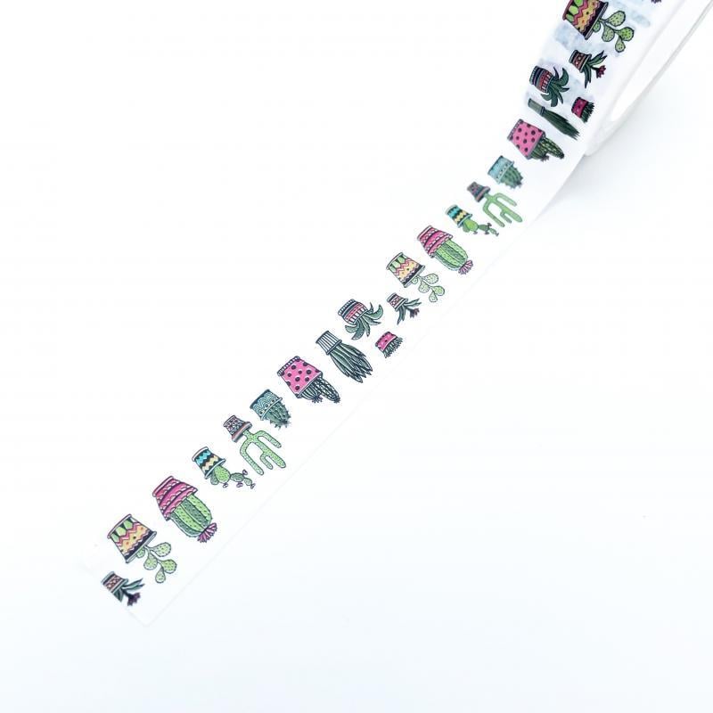 Kaktüs Desenli Kağıt Bant Dekoratif Bant