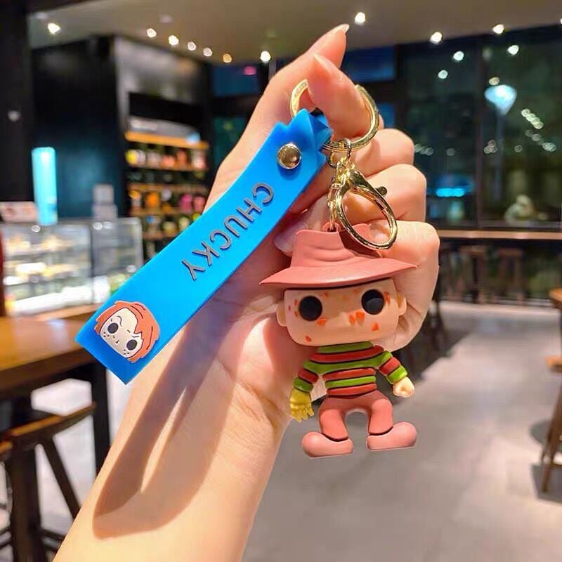 Horror Chucky Karakter Lüx Anahtarlık Çanta Aksesuarı Süsü 1 Adet