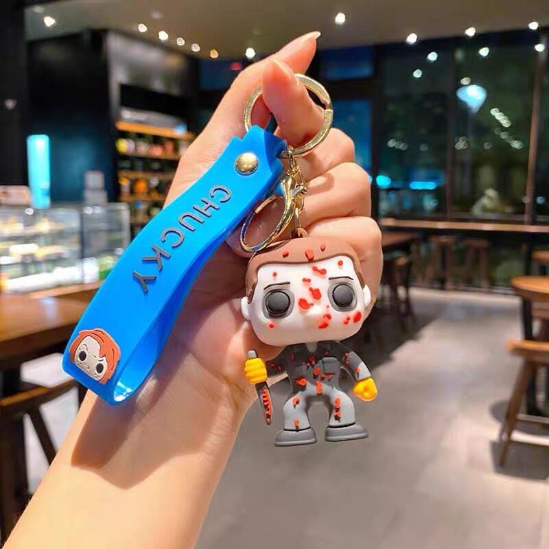 Horror Chucky Karakter Lüx Anahtarlık Çanta Aksesuarı Süsü 1 Adet