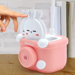 Tavşan Kalemlik Kalemtraş Masa Lambası Şarjlı