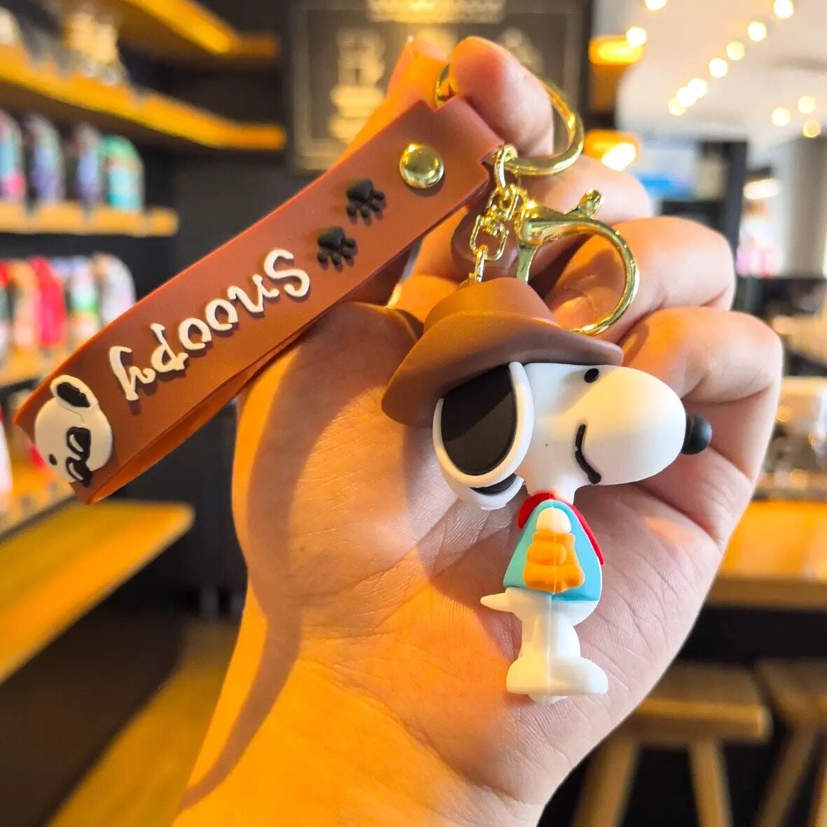 Snoopy Karakter Lüx Anahtarlık Çanta Aksesuarı Süsü 1 Adet