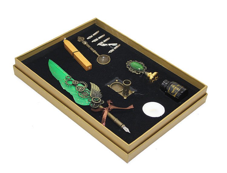 Divit Hokka Mühür ve Tüylü Kalem Seti