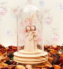 Ölümsüz Aşıklar Işıklı Cam Fanus