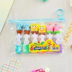 Sünger Bob ve Arkadaşları Kawaii 6’lı Fosforlu Kalem Seti