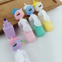 Sevimli Unicorn Karakter 6lı Fosforlu Kalem Seti